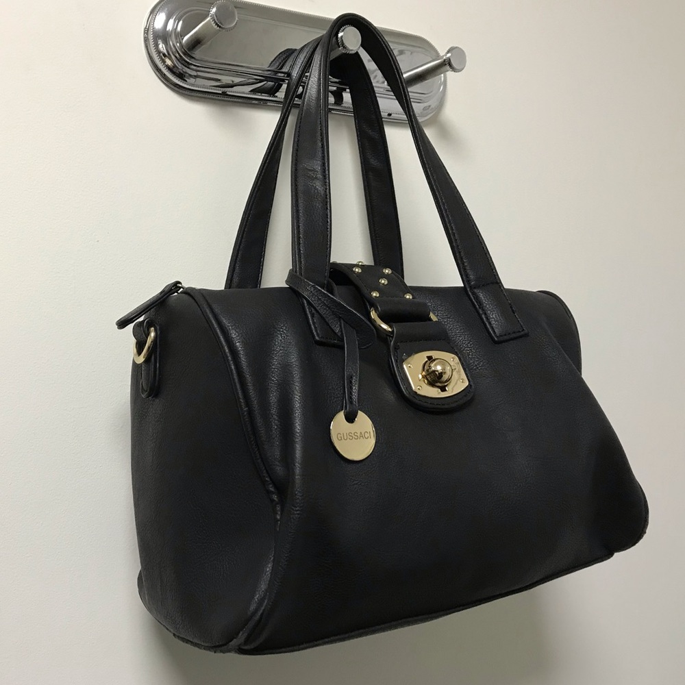 Nice Gussaci Black Gold Studded Bag! - Picture 10 of 13